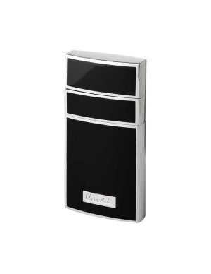 Caseti Milano jet lighter i krom og sort